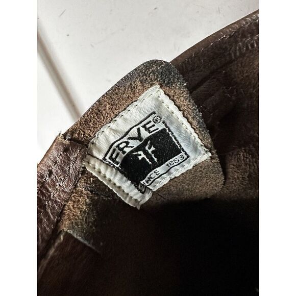 Frye 76295 Vera Short Engineer Motorcycle Brown Belted Leather Boots Womens 6 B - Picture 8 of 10